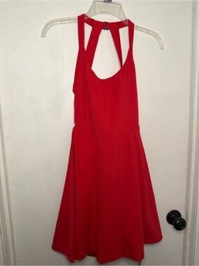 HALARA Red Fit and Flare Active Dress